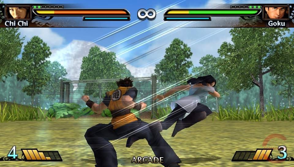 Novas screens do game de DB:E para PSP